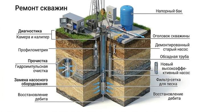 Ремонт скважин в Ленинске-Кузнецком